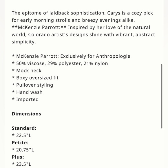 Anthropologie Carys Mock Neck Turtleneck Size Medium NWT - Picture 5 of 15